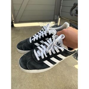 Adidas Gazelle Black and White Suede Sneakers Men's Size 10